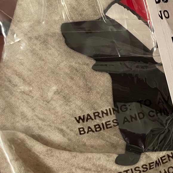 VS Pink Santa Dog Heather Gray No Show Thong Panty - Picture 3 of 3